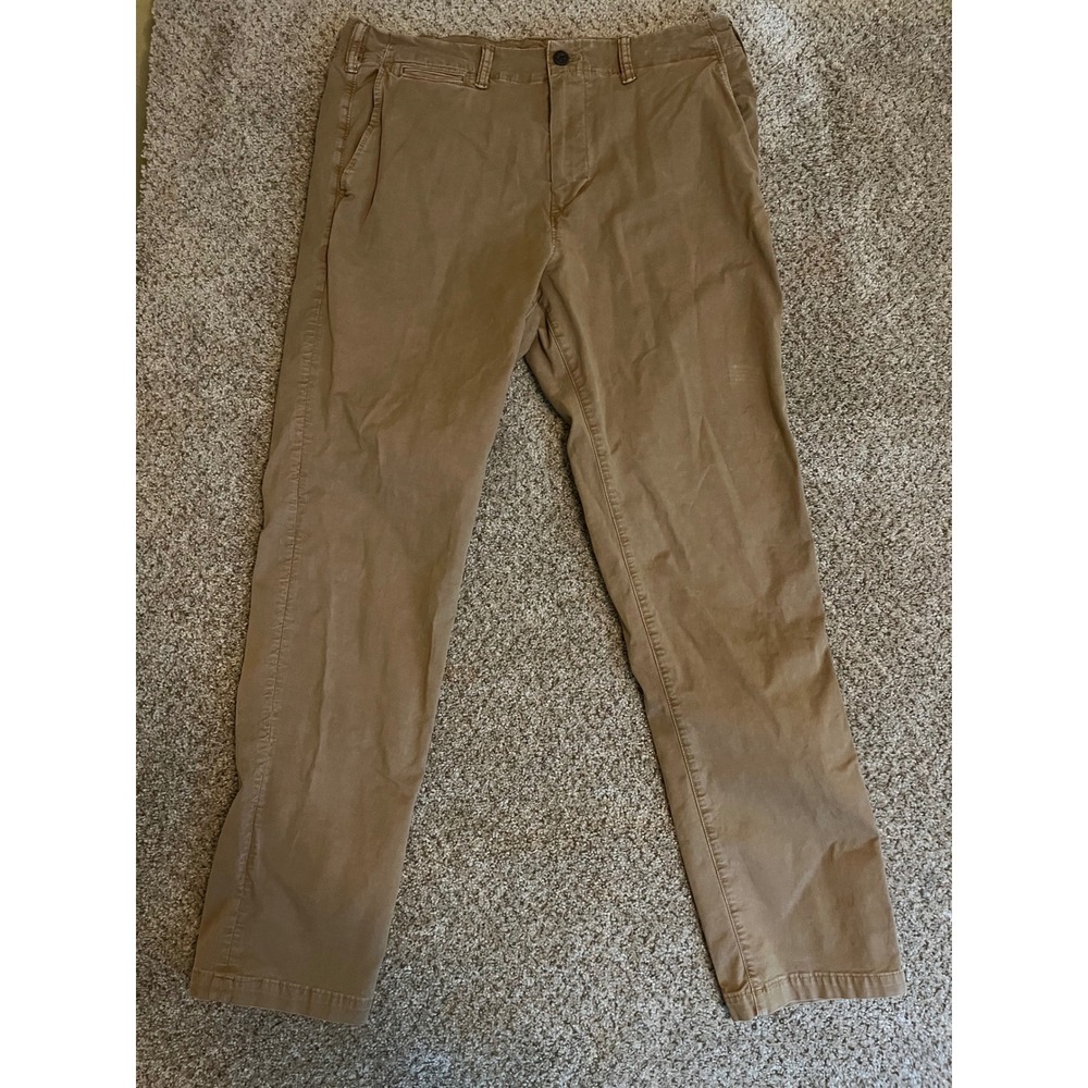 American Eagle Men's Pants 36x34 Khaki Slim Straight Flex Chino Preppy Casual